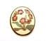 Vintage Cloisonne Enamel Primrose Flower Brooch By Fish And Crown