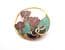 Vintage Cloisonne Enamel Primrose Flower Design Brooch By Fish And Crown
