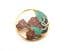 Vintage Cloisonne Enamel Primrose Flower Design Brooch By Fish And Crown