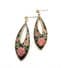 Vintage Cloisonne Enamel Red Floral Drop Design Earrings By Fish And Crown