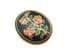 Vintage Cloisonne Enamel Red Flower Floral Design Brooch By Fish And Crown