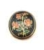 Vintage Cloisonne Enamel Red Flower Floral Design Brooch By Fish And Crown