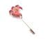 Vintage Cloisonne Enamel Red Orchid Flower Design Stick Pin
