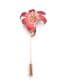 Vintage Cloisonne Enamel Red Orchid Flower Design Stick Pin