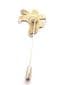 Vintage Cloisonne Enamel Red Orchid Flower Design Stick Pin