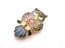 Vintage Cloisonne Enamel Wise Owl Bird Design Brooch By Fish And Crown