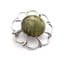 Vintage Connemara Marble Abstract Floral Design Scottish Style Brooch By Mizpah
