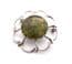 Vintage Connemara Marble Abstract Floral Design Scottish Style Brooch By Mizpah