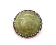 Vintage Connemara Marble Circular Shaped Scottish Style Brooch