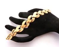 Vintage Crown Trifari Geometric Design Panel Bracelet