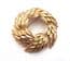 Vintage Crown Trifari Textured Leaf Wreath Design Design Brooch
