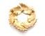 Vintage Crown Trifari Textured Leaf Wreath Design Design Brooch