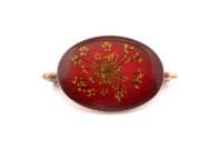 Vintage Dainty Dried Flowers In Resin Design Brooch