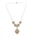 Vintage Dainty Rhinestone Detailed Abstract Geometric Drop Design Choker Necklace