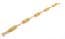 Vintage Dainty Thin Faux Pearl And Damascene Style Geometric Design Panel Bracelet