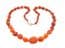Vintage Dark Honey Plastic Beaded Retro Pop Design Choker Necklace
