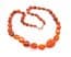 Vintage Dark Honey Plastic Beaded Retro Pop Design Choker Necklace