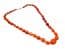 Vintage Dark Honey Plastic Beaded Retro Pop Design Choker Necklace