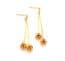 Vintage Double Drop Geometric Knot Detailed Retro Earrings