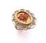 Vintage Embroidered Floral Design Adjustable Size Ring