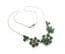 Vintage Emerald Green Rhinestone Set Floral Design Statement Choker Necklace