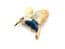 Vintage Enamel And Faux Marcasite Bird In Flight Design Brooch