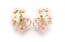 Vintage Enamel And Pink Lucite Floral Design Clip On Earrings By Jewelcraft