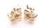 Vintage Enamel And Pink Lucite Floral Design Clip On Earrings By Jewelcraft