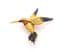 Vintage Enamel And Rhinestone Detailed Bird Design Brooch