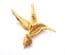Vintage Enamel And Rhinestone Detailed Bird Design Brooch