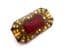 Vintage Enamel And Rhinestone Silver Plated Art Deco Revival Style  Brooch Attributed To Pierre Bex