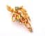 Vintage Exquisite Large Faux Pearl And Turquoise Set Abstract Brutalist Floral  Brooch
