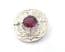 Vintage Faux Amethyst Scottish Celtic Style Brooch