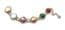 Vintage Faux Gemstone Set Celtic Scottish Style Adjustable Length Panel Design Bracelet