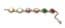 Vintage Faux Gemstone Set Celtic Scottish Style Adjustable Length Panel Design Bracelet