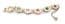 Vintage Faux Gemstone Set Celtic Scottish Style Adjustable Length Panel Design Bracelet