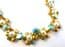 Vintage Faux Pearl And Blue Aurora Borealis Bead Necklace.