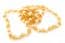 Vintage Faux Pearl And Citrine Glass Necklace