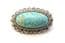 Vintage Faux Turquoise Clip On Earring And Marcasite Detailed Brooch Jewellery Set