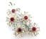 Vintage Flower Red And Clear Rhinestone Floral Posy Statement Design Brooch