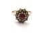 Vintage Garnet, Marcasite And Sterling Silver Ring