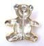 Vintage Gold And Rhinestone Teddy Bear Brooch