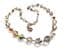Vintage Grey Aurora Borealis Crystal Beaded Adjustable Short Length Necklace