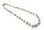 Vintage Grey Aurora Borealis Crystal Beaded Adjustable Short Length Necklace