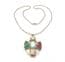 Vintage Jacobite Faux Agate Set Celtic Scottish Cross Style Necklace