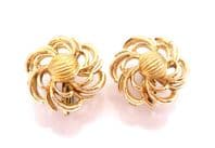 Vintage Jewelcraft Abstract Modernist Design Clip On Earrings