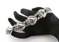 Vintage Jewelcraft Floral Design Statement Style Mid Century Panel Bracelet