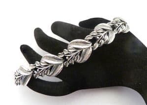 Vintage Jewelcraft Floral Design Statement Style Mid Century Panel Bracelet