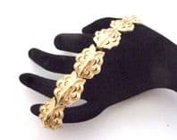 Vintage Jewelcraft Ornate Abstract Modernist Design Panel Bracelet