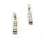 Vintage Kit Heath Small Sterling Silver And Cubic Zirconia Abstract Rennie Mackintosh Geometric Drop